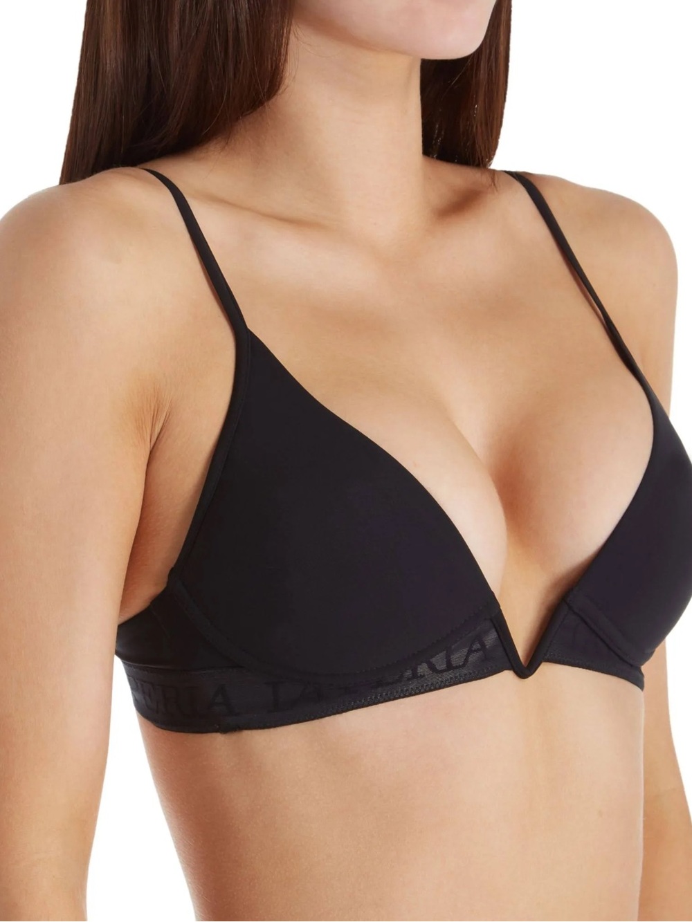 La Perla Second Skin Triangle Padded Bra Size 34D NWT Black